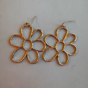 Gold Flower Earrings